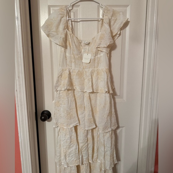 Altar’d State White Ruffle Dress - Picture 2 of 2